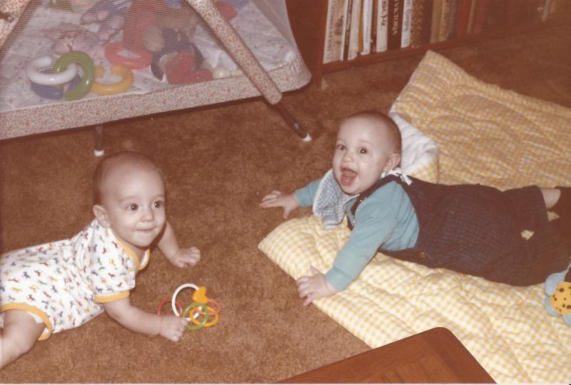 Sheridan with Nancy’s Josh, (way) back in the day